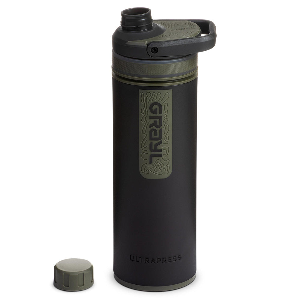 Grayl Ultrapress Purifier Bottle, Camp Black