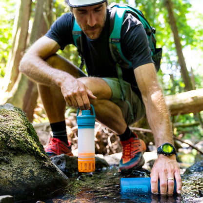 Grayl Ultrapress Purifier Bottle, Forest Blue