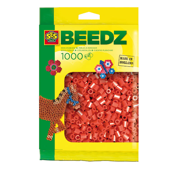 SES iron-on beads refill pack, 1000 pieces, red