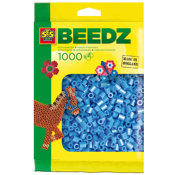 SES iron-on beads refill pack, 1000 pieces, sky blue