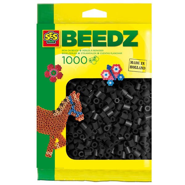 SES iron-on beads refill pack, 1000 pieces, black