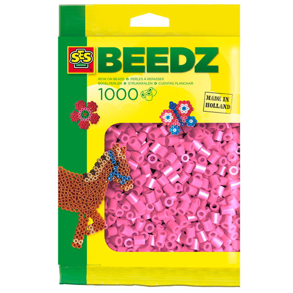 SES iron-on beads refill pack, 1000 pieces, pink