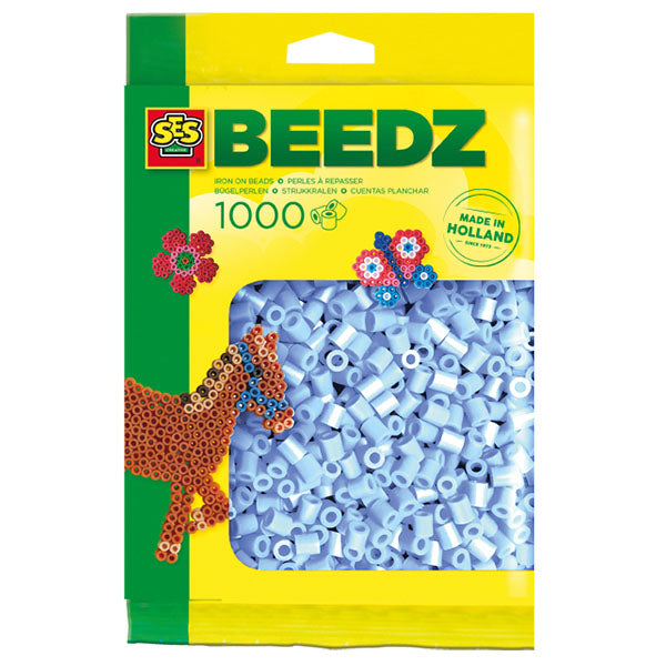 SES iron-on beads refill pack, 1000 pieces, light blue