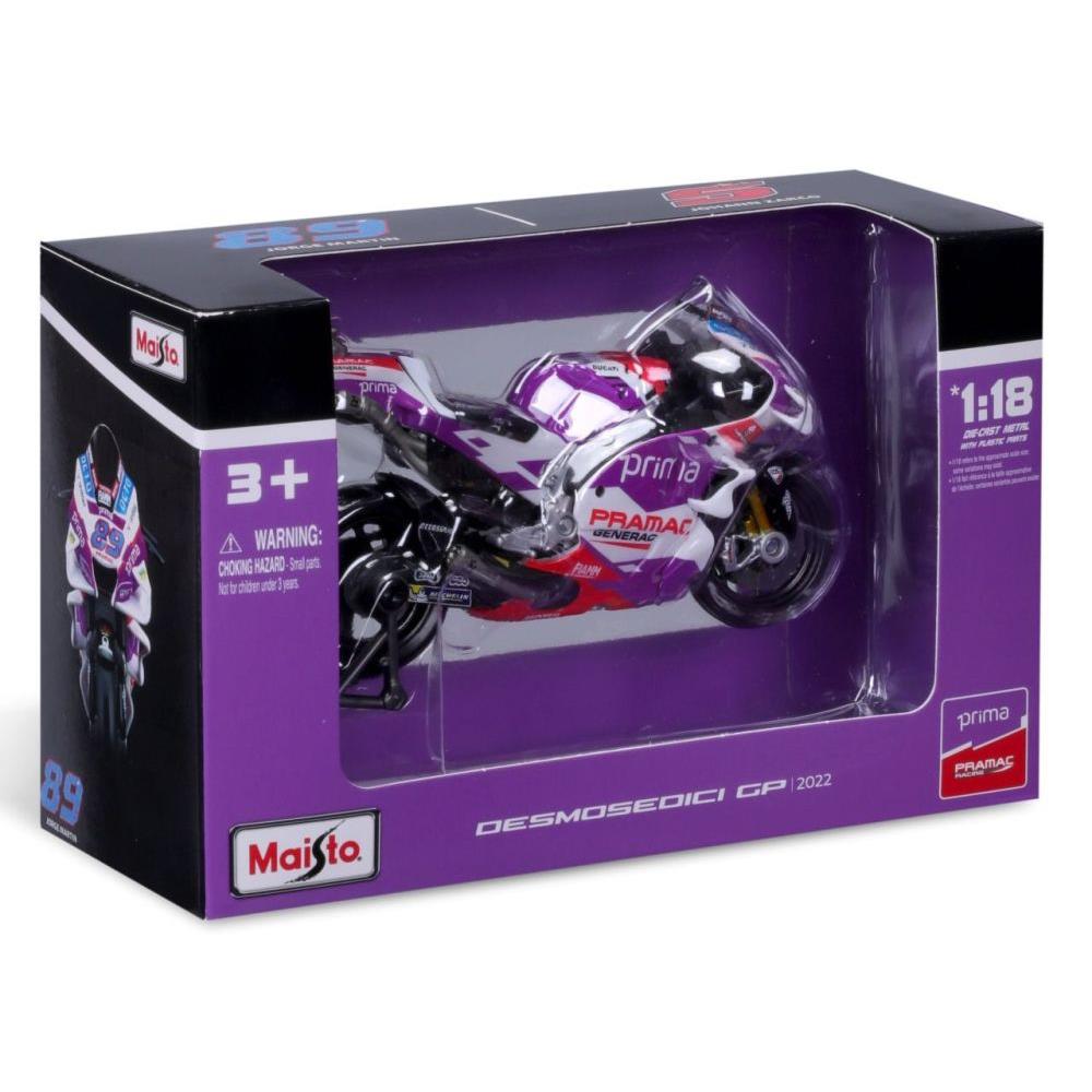 Maisto Motorrad Modell Moto GP Motorrad #89 Jorge Martin 2022, 1:18