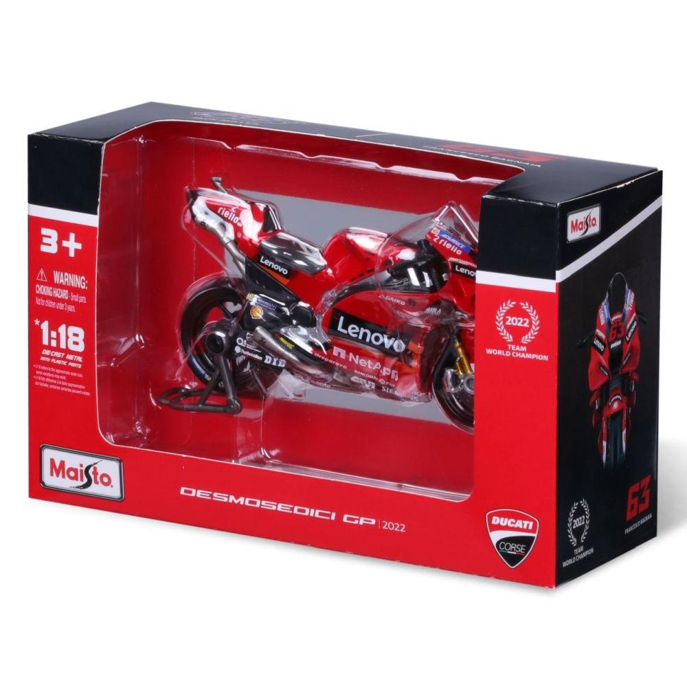 Maisto Moto GP Motorrad 1/18 #63 Bagnaia 2022