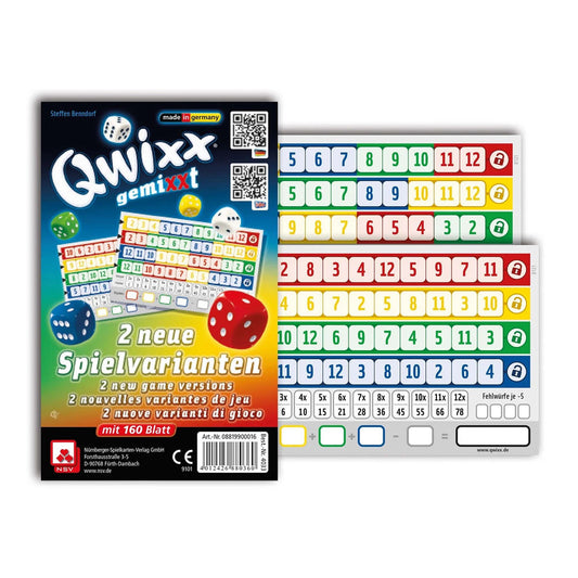 Nuremberg Qwixx gemixxt - blocs supplémentaires 2x80 feuilles