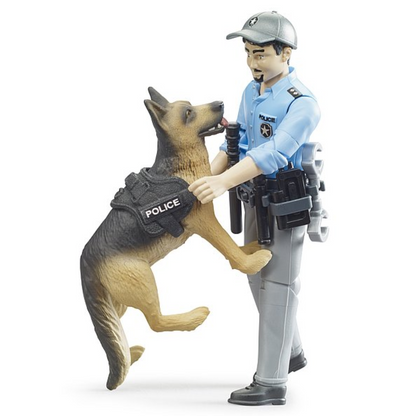 Brother policeman with dog