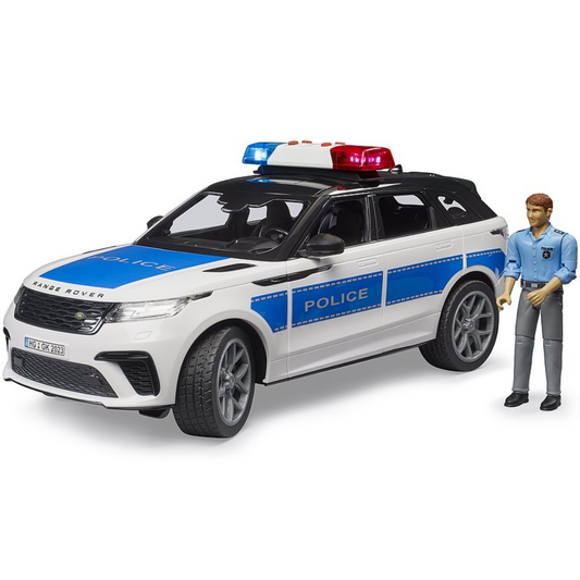 Bruder Range Rover Velar police vehicle with policeman