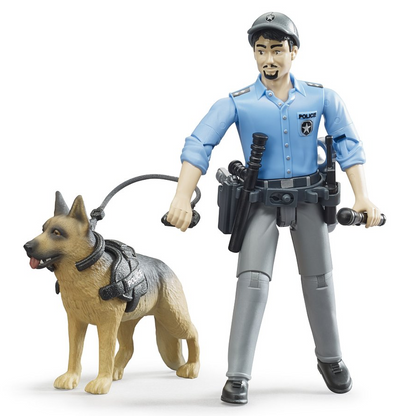 Frère policier avec chien