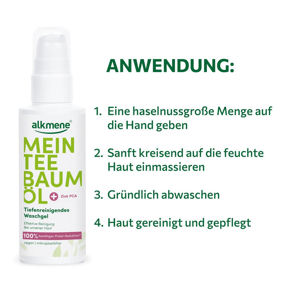 alkmene Mein Teebaumöl Tiefenreinigendes Waschgel, 150 ml