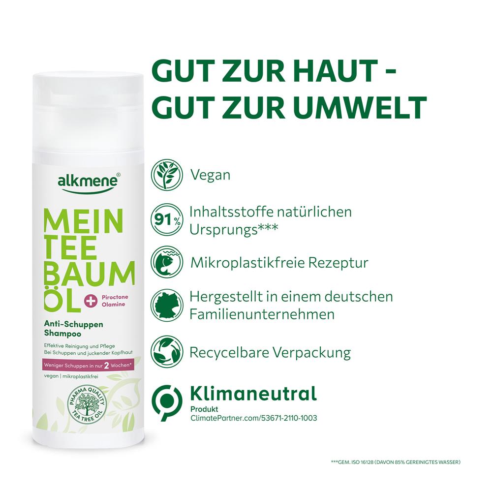 alkmene Mein Teebaumöl Anti-Schuppen Shampoo, 200 ml