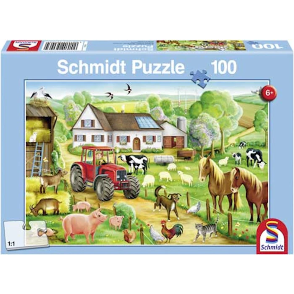 Schmidt Puzzle Ferme heureuse, 100 pièces