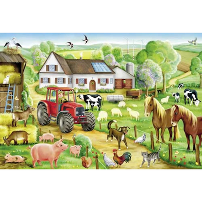 Schmidt Puzzle Ferme heureuse, 100 pièces