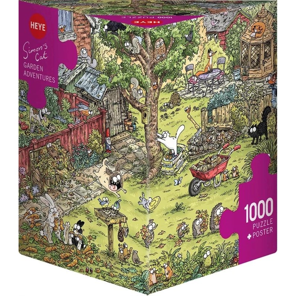 Puzzle Garden Adventures - Simon’s Cat Triangular, 1000 Teile