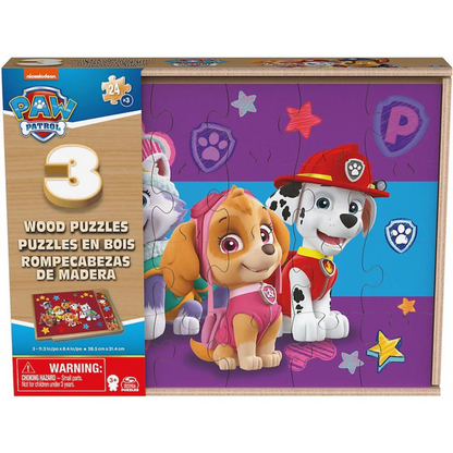 Spin Master Paw Patrol - puzzle en bois lot de 3