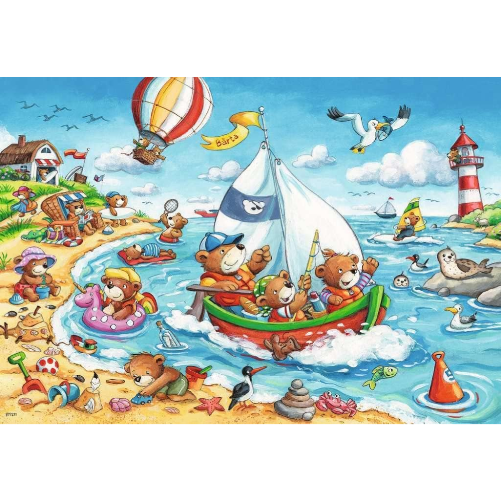 Puzzle Kinderpuzzle Urlaub am Meer, 2 x 24 Teile