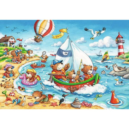 Ravensburger children's puzzle Holiday by the Sea, 2 x 24 pieces