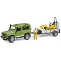 Bruder Land Rover Defender mit Anhänger, JCB Mikrobagger – Produktbild 1