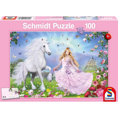 Schmidt Puzzle Princesse des Licornes, 100 pièces