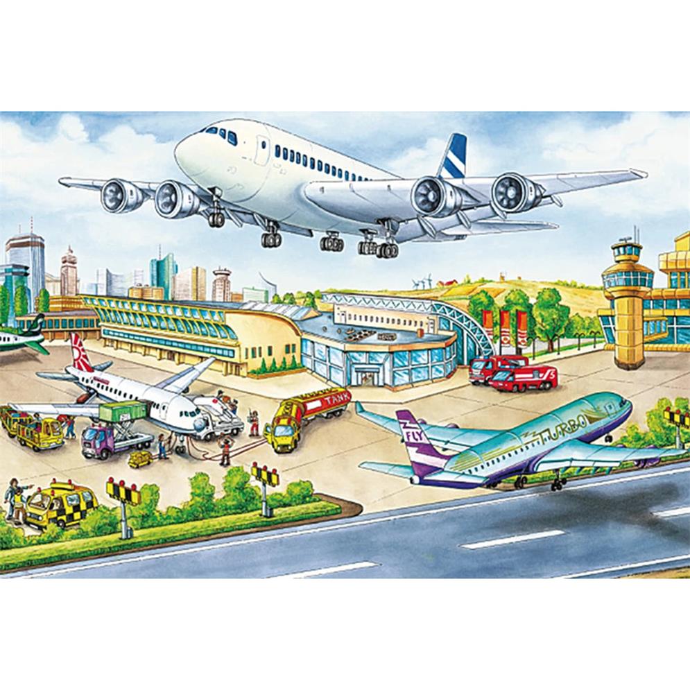 Puzzle Verkehrsmittel & Metallkoffer, 2 x 26, 2 x 48 Teile