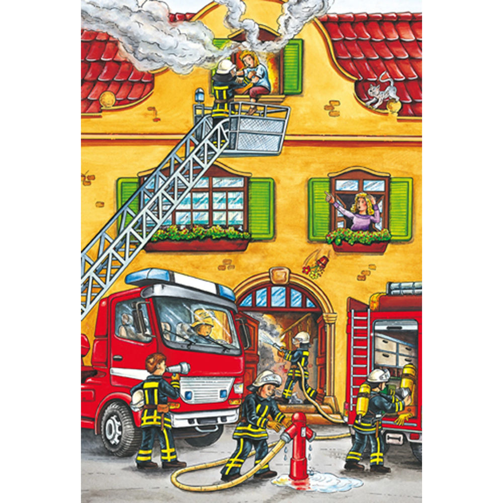 Puzzle Feuerwehr und Polizei, 3 x 24 Teile
