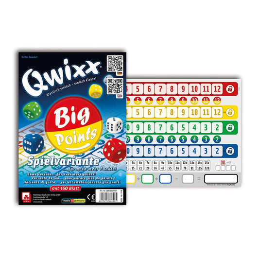 Blocs Nuremberg Qwixx Big Points - 2 x 80 feuilles