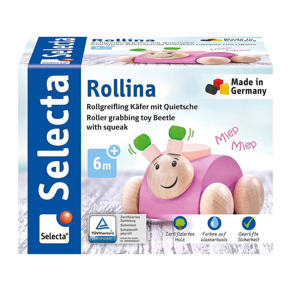 Selecta Greifling Rollina rosa 7.5cm