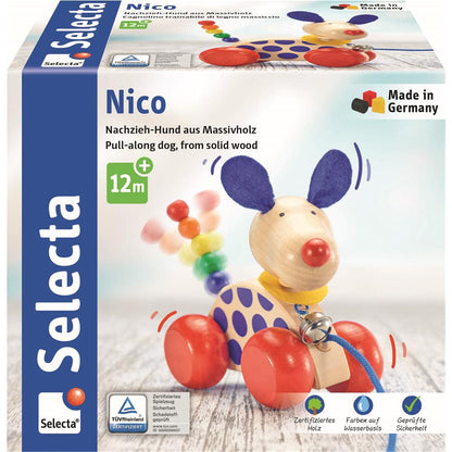 Selecta Nachzieh-Hund Nico 12cm