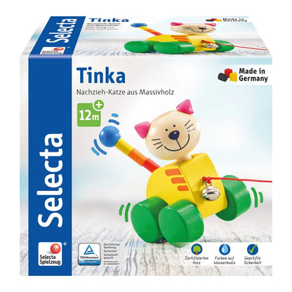 Selecta pull-along cat Tinka 12cm