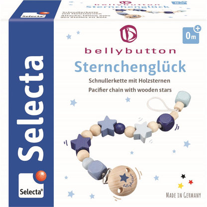 Selecta Schnullerkette Sternchenglück blau 21cm