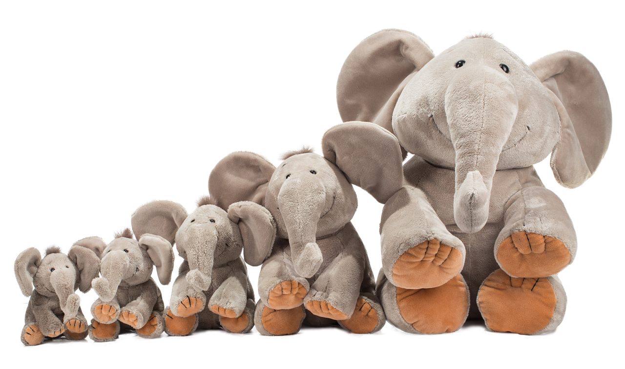 Schaffer peluche éléphant sucre, 17 cm