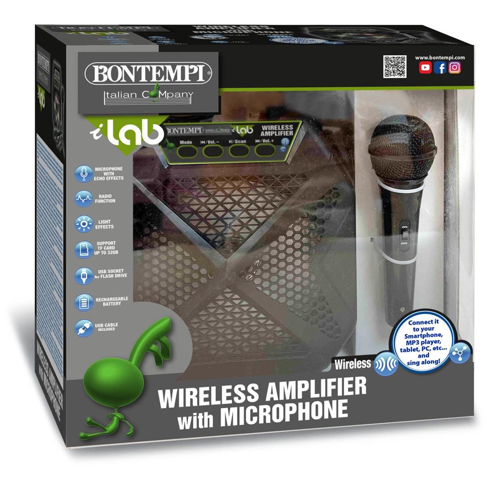 Bontempi Verstärker mit Mikrofon, drahtlos