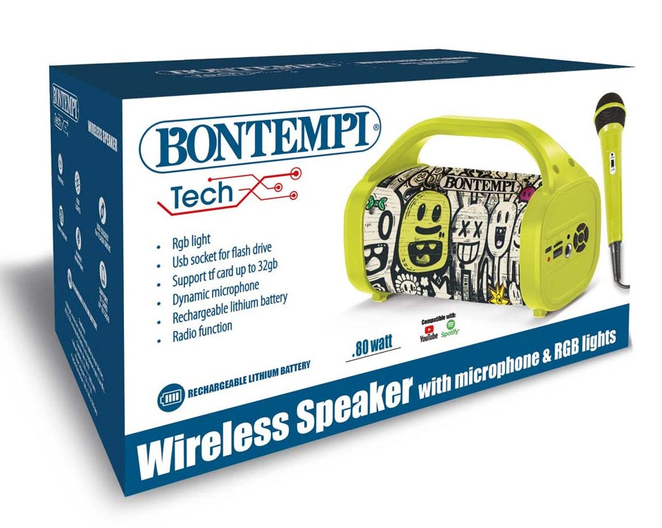Wireless Lautsprecher mit Mikrofon 80W