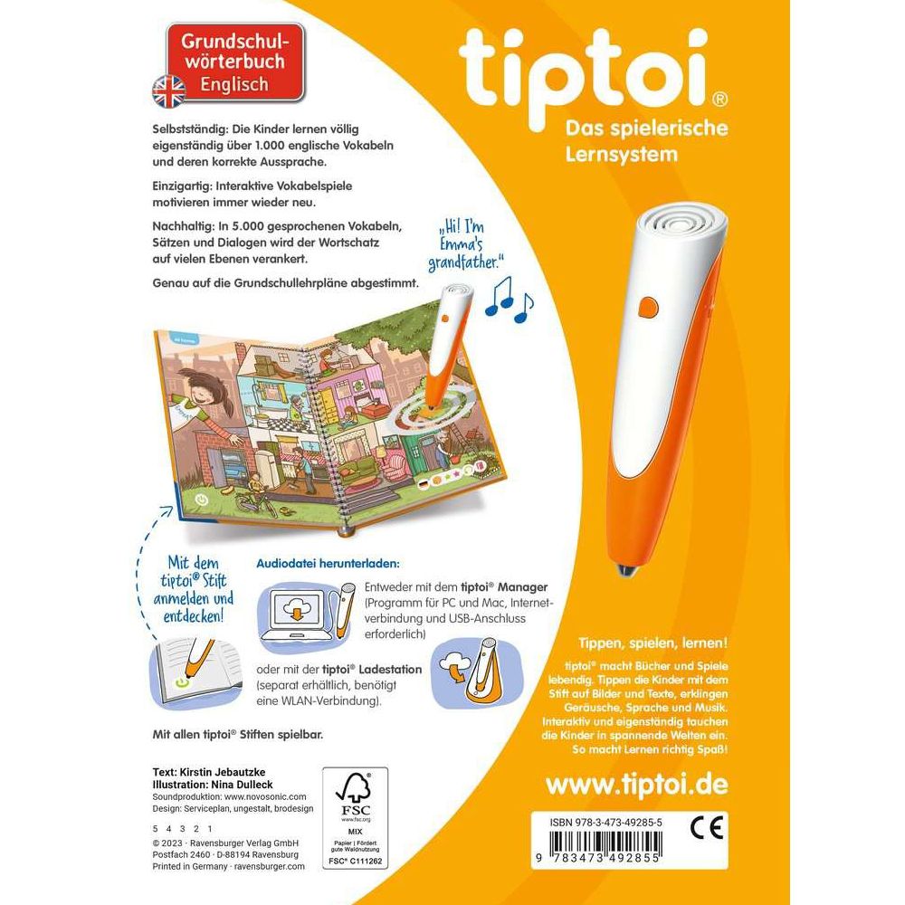 Ravensburger tiptoi® Primary School Dictionary English