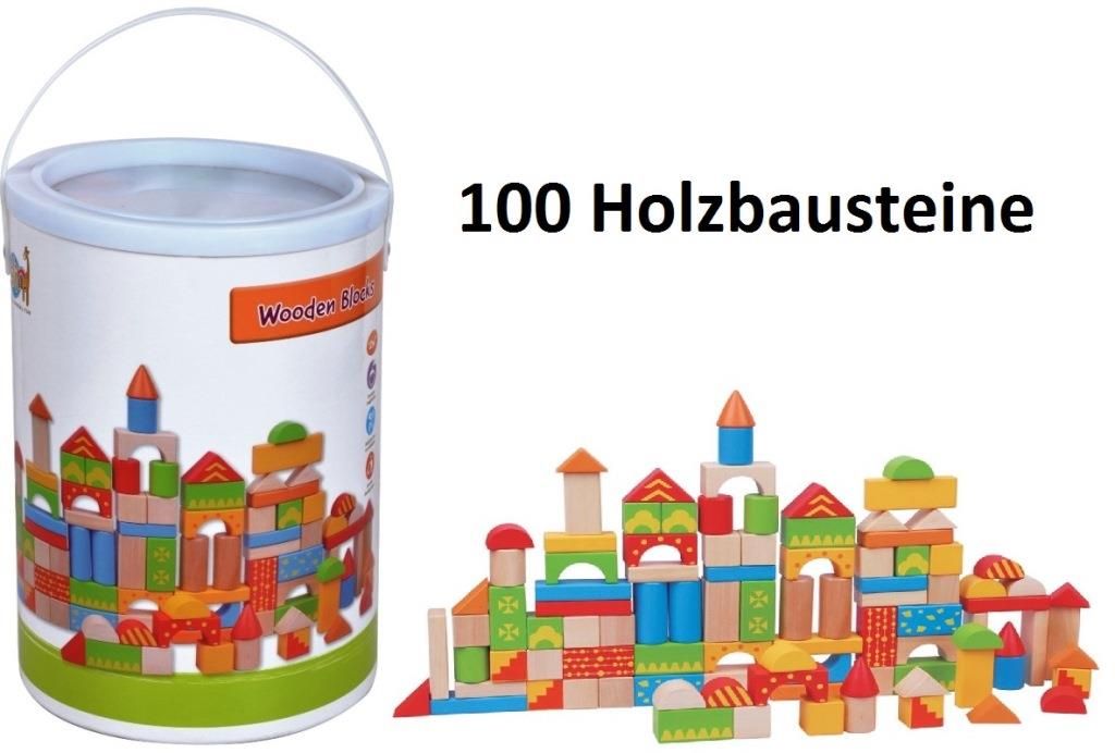 Spielba Holzbausteine, 100 Stück
