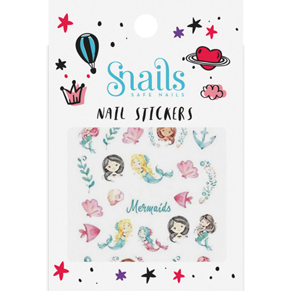 Snails nail stickers mermaid