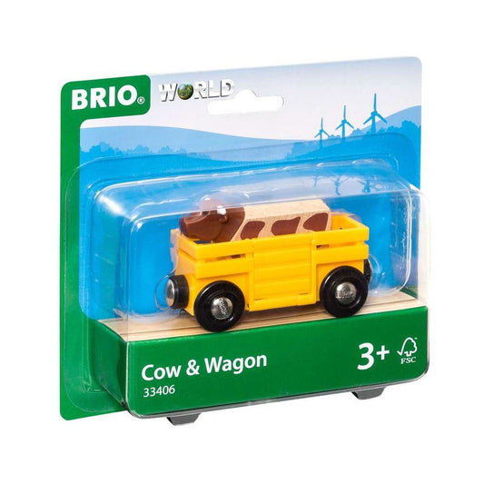 BRIO Cow &amp; Wagon