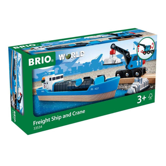 BRIO Container &amp; Crane Wagon