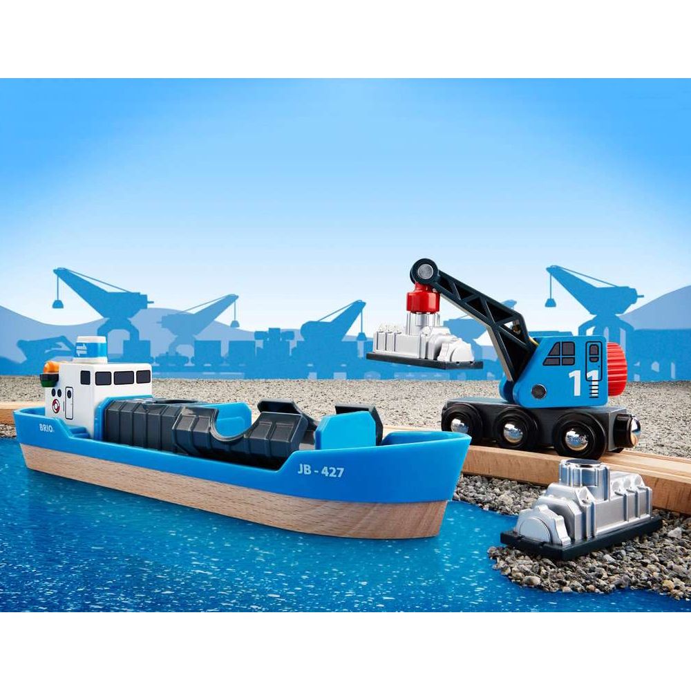 BRIO Container & Crane Wagon
