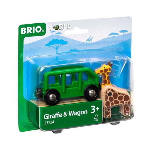 BRIO Girafe et Chariot