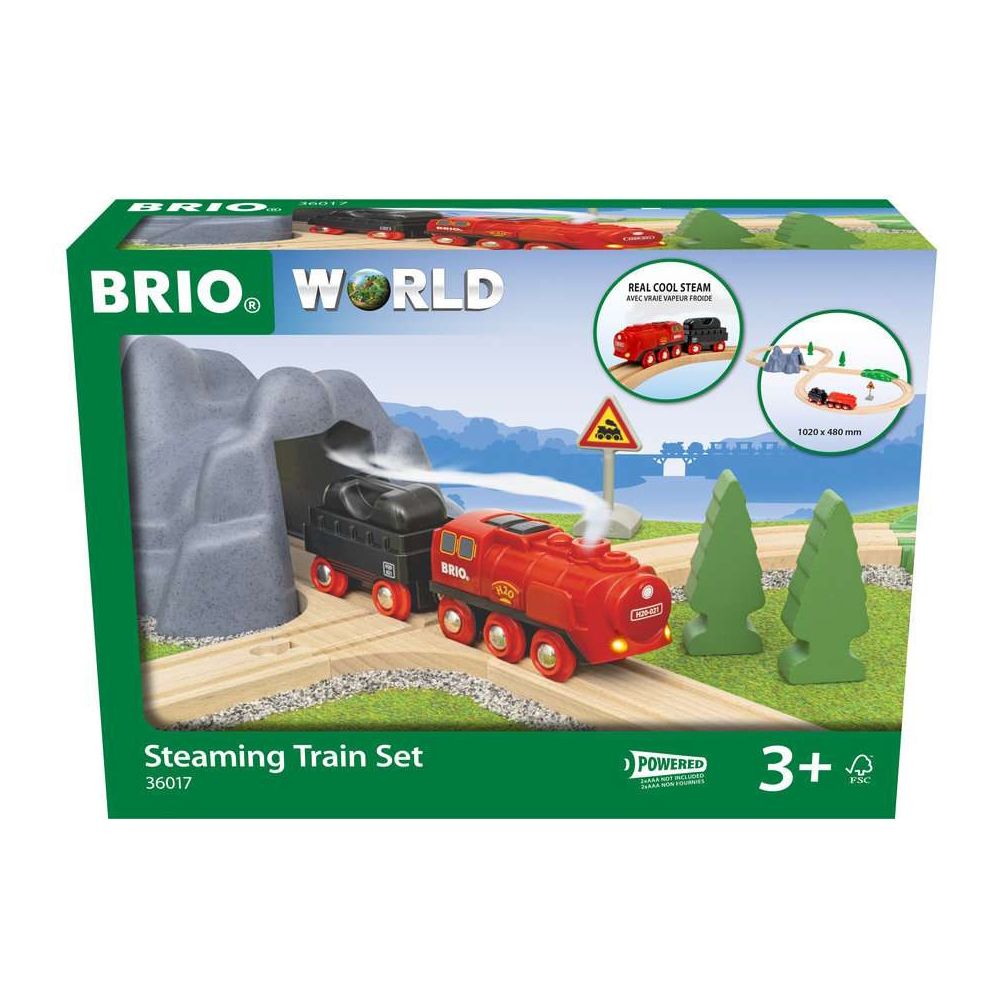 BRIO World Coffret de locomotives à vapeur à batterie BRIO