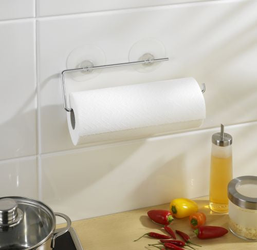 Wenko Static-Loc kitchen roll holder, chrome