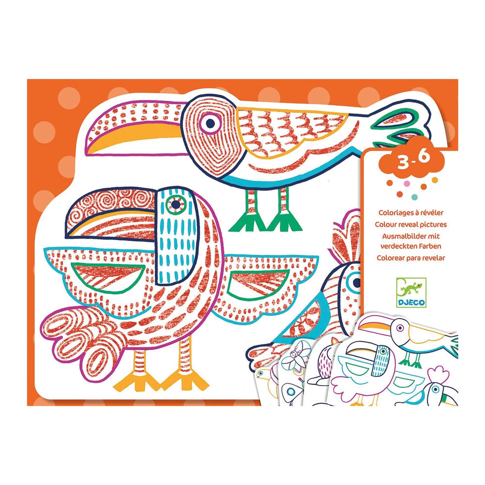 Ausmalbilder verdeckte Farben Wildnisfamilie