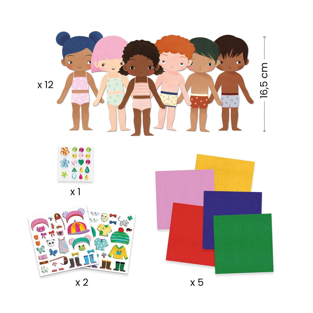 Stickercollage Süsse Kleider