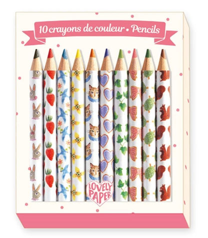 Djeco 10 Mini Colored Pencils Aiko