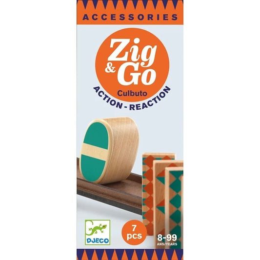 Djeco chain reaction game Zig &amp; Go, 7 pieces