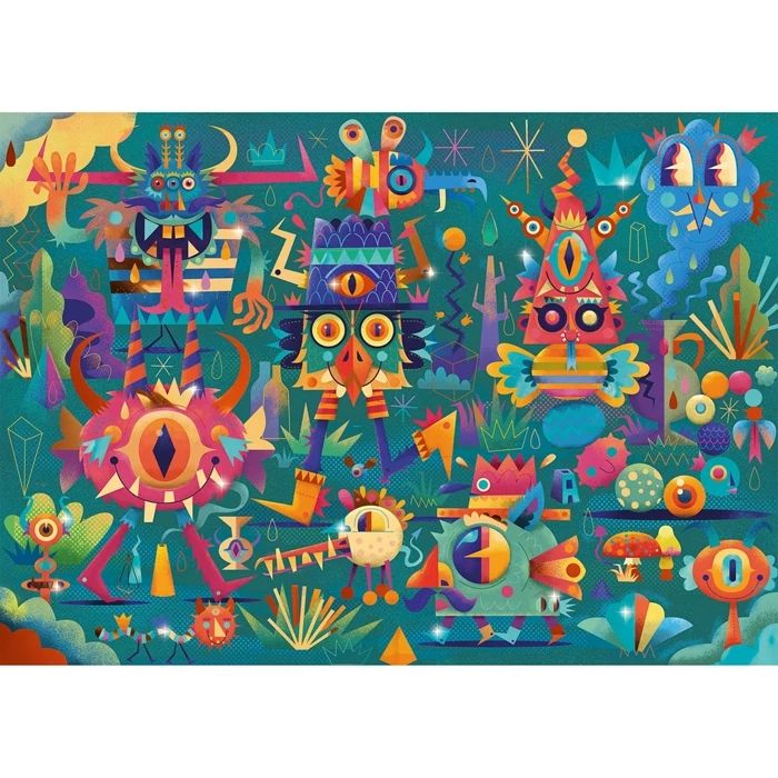Djeco Wizzy Puzzle Monster Party, 50 pieces