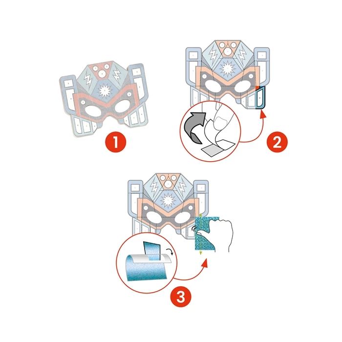 Djeco DIY - Folienbilder Masken Roboter
