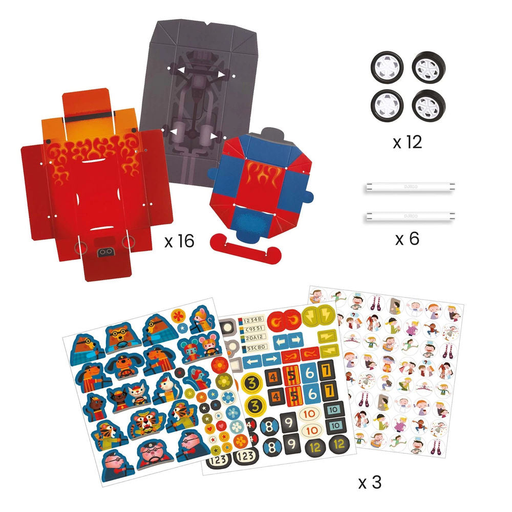 Djeco DIY - Rennwagen basteln