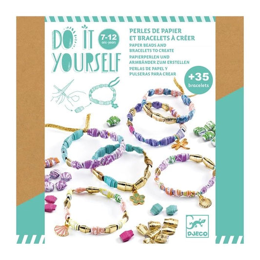 Djeco DIY - Paper beads and bracelets golden